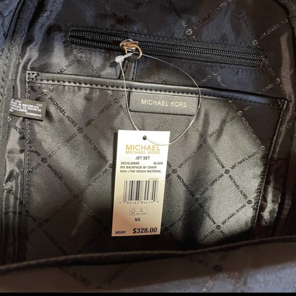 $328 Michael Kors Jet Set MD Chain Backpack Handbag Designer MK Bag NWT - Picture 5 of 9